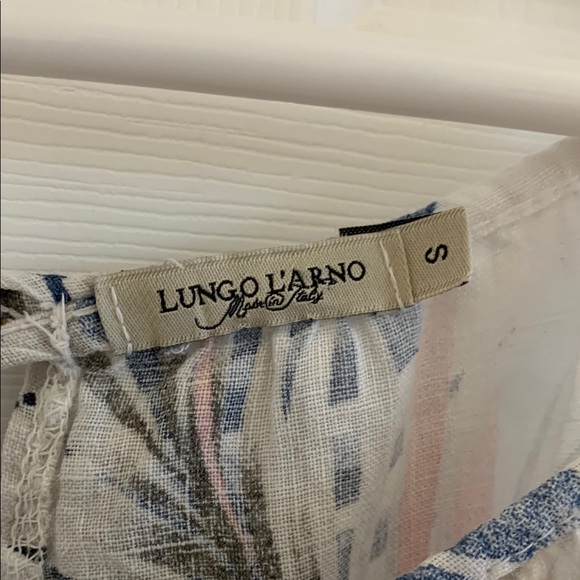 Linen Leaf Print Spaghetti Strap Dress - Picture 2 of 4